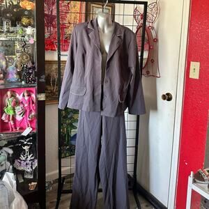 courtenay gray pink blazer suit set pants